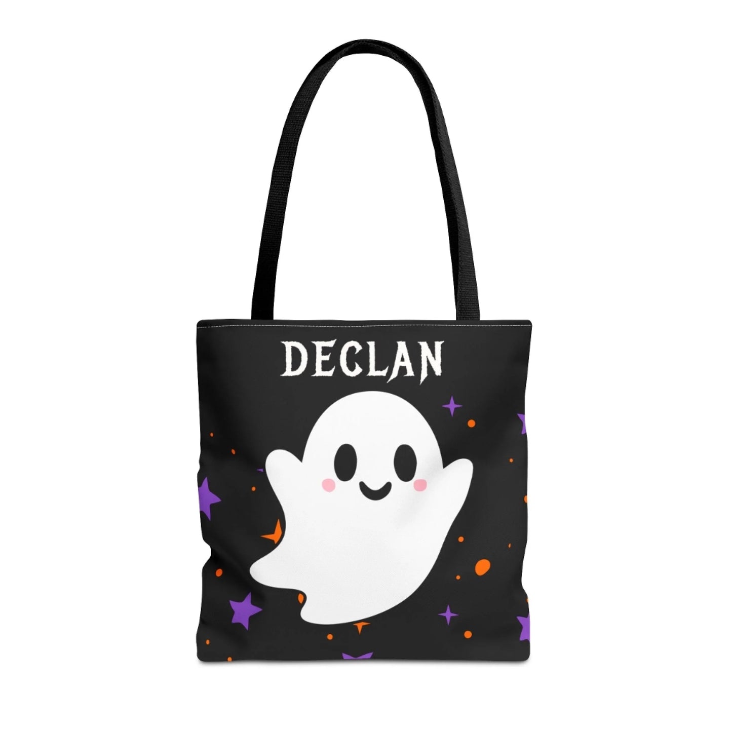 Fall Friends Halloween Name Tote Bag - Ghost - 16x16 Seamless
