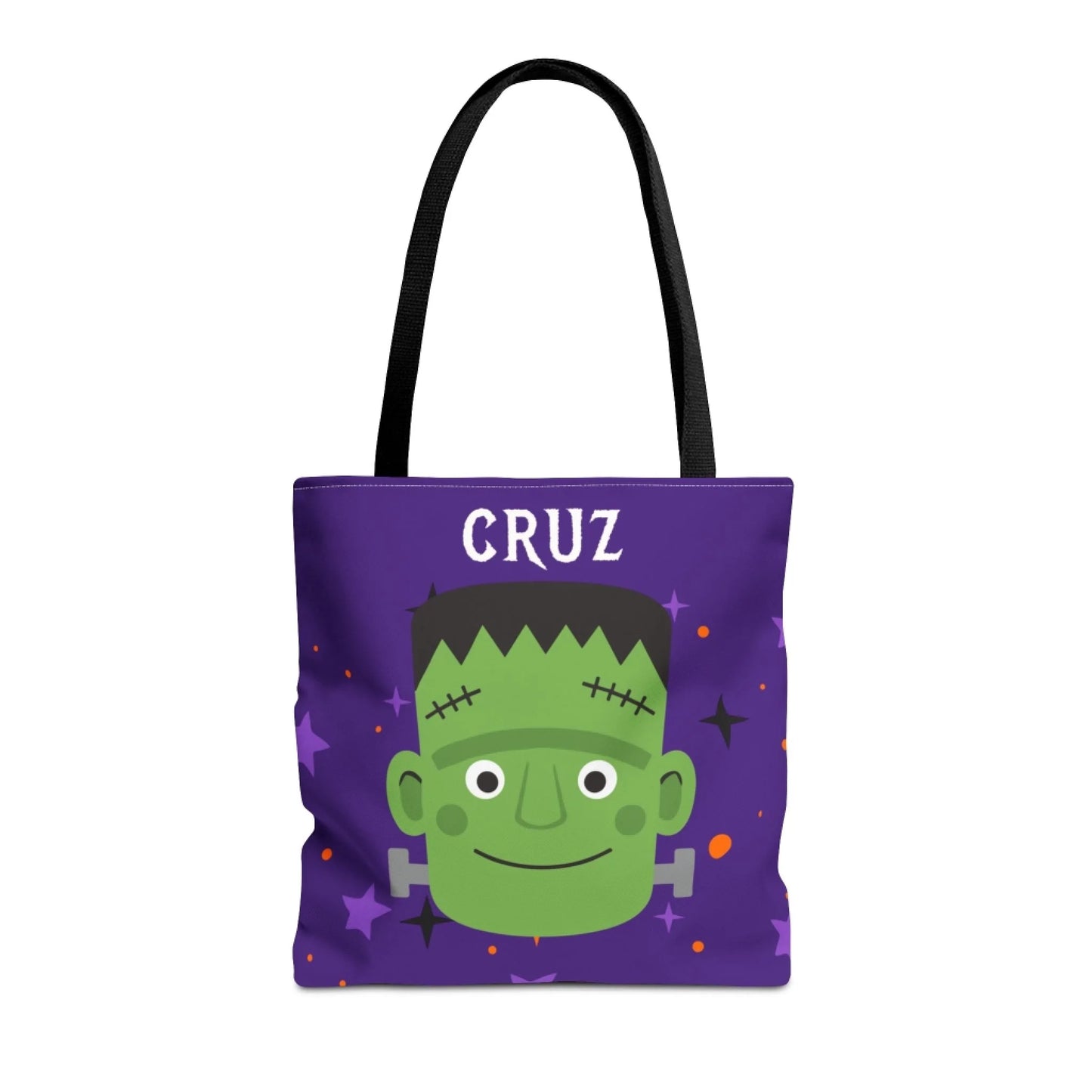 Fall Friends Halloween Name Tote Bag - Monster - 16x16 Seamless