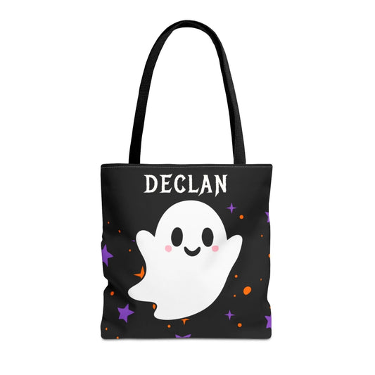 Fall Friends Halloween Name Tote Bag - Ghost - 16x16 Seamless