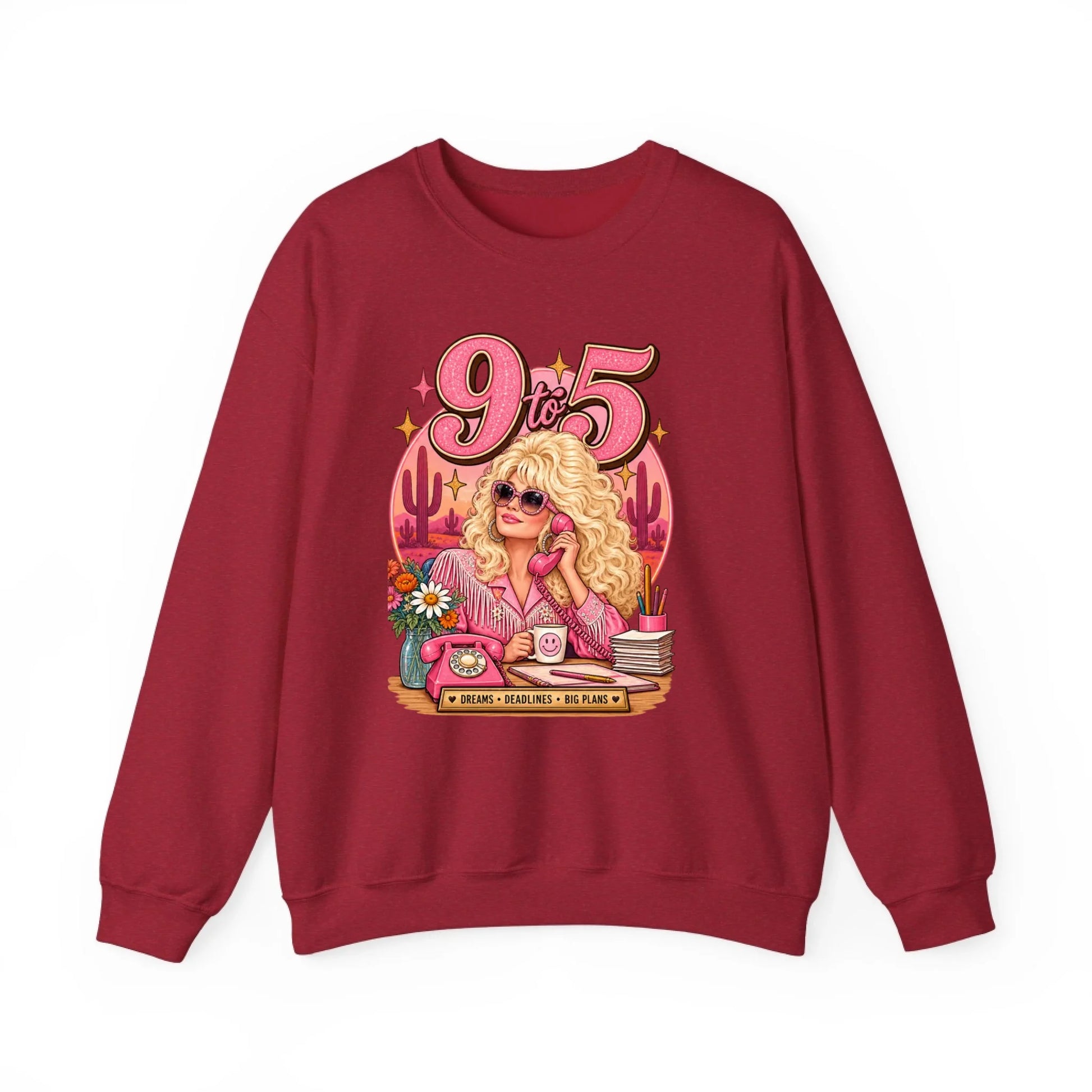 Sweatshirt Front Blank - Vintage Red