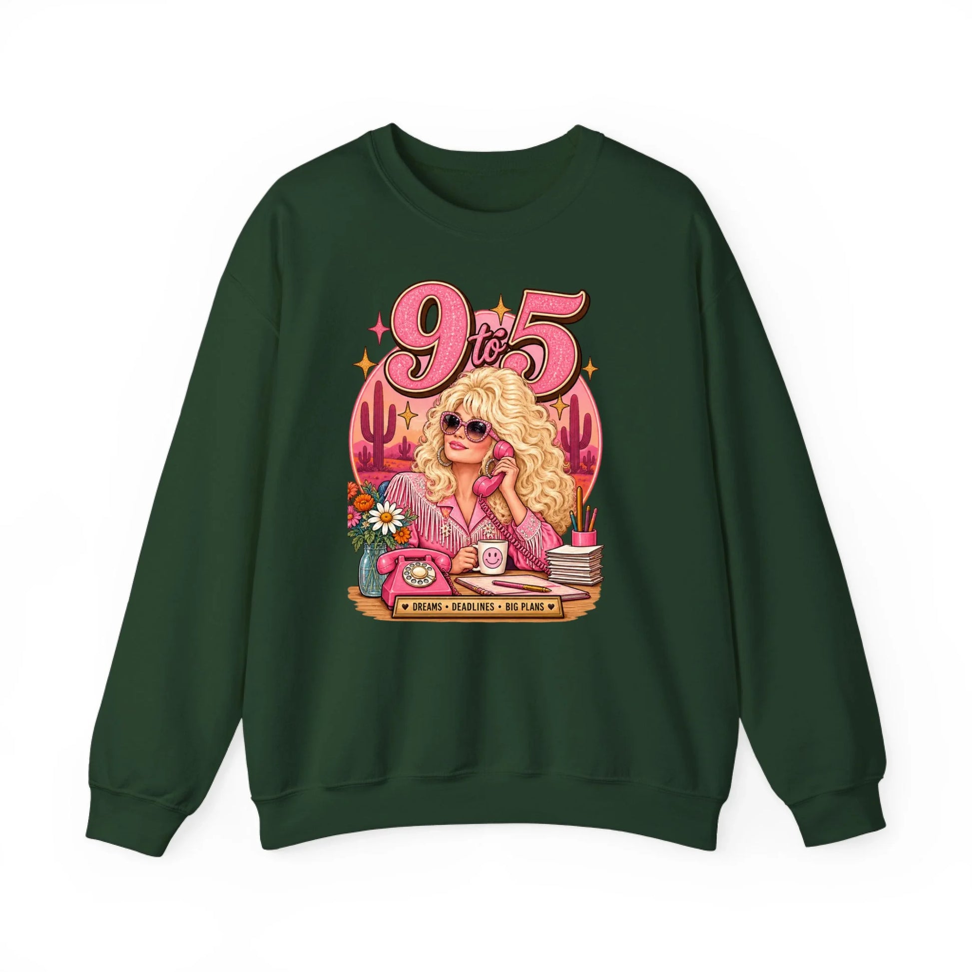 Sweatshirt Front Blank - Forrest Green