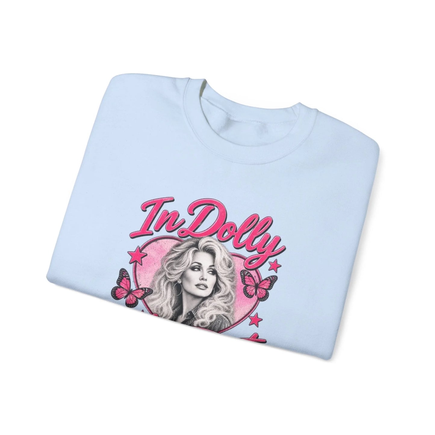 In Dolly We Trust Sweatshirt Seamless - Blue