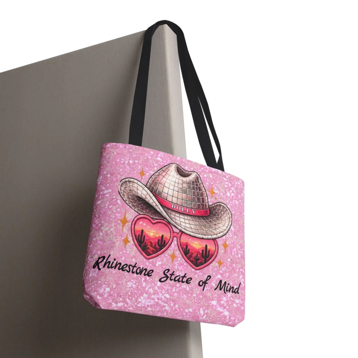 Rhinestone State of Mind Tote Bag Hanging