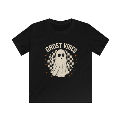 Ghost Vibes Peace Sign Ghost - Seamless Black