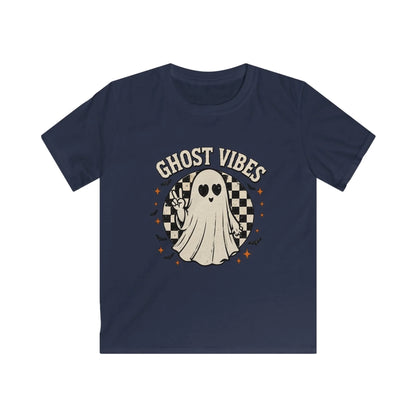 Ghost Vibes Peace Sign Ghost - Seamless Navy