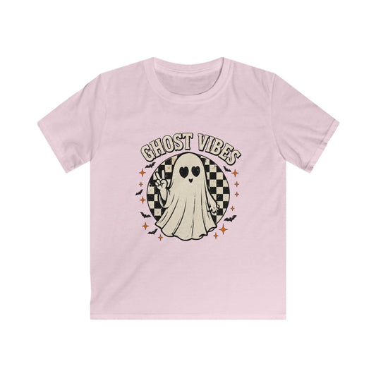 Ghost Vibes Peace Sign Ghost - Seamless Light Pink