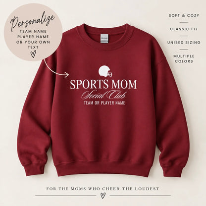 Sports Mom Football Personalized Mock UP - Cardinal Red Football Copy