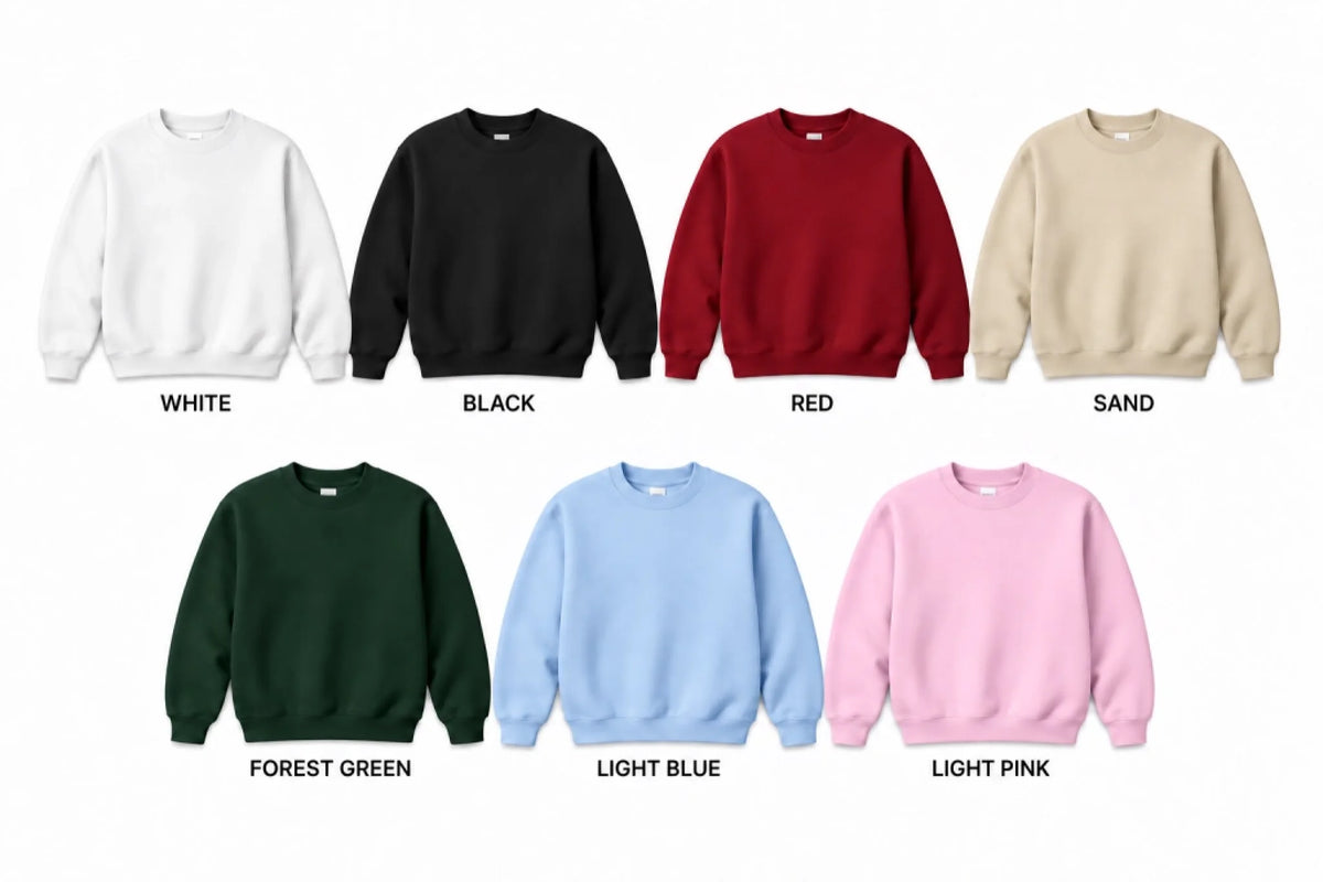 Colored Sweatshirt Mocks - Shopify
