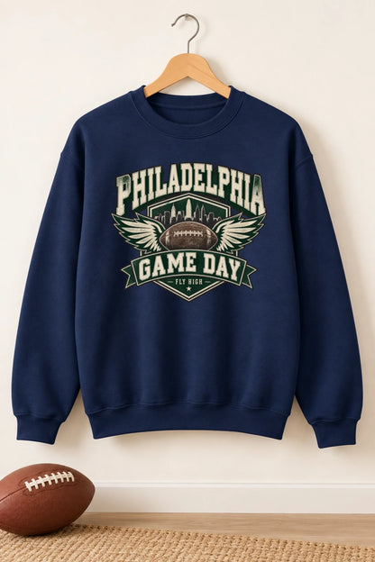 Navy Sweatshirt Mock Hanger