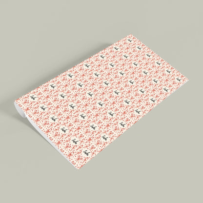 Personalized Candy Cane Hearts Wrapping Paper
