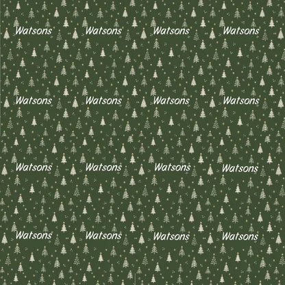 Personalized Jolly Christmas Tree Name Wrapping Paper