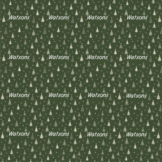 Personalized Jolly Christmas Tree Name Wrapping Paper