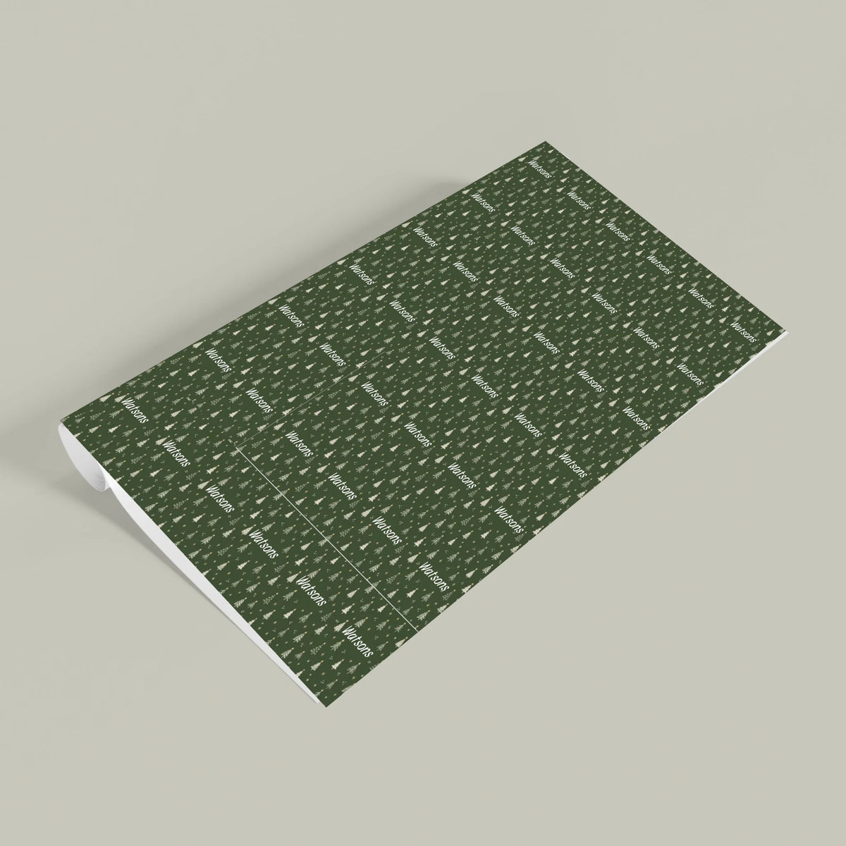 Personalized Jolly Christmas Tree Name Wrapping Paper