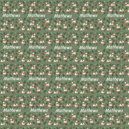 Personalized Prancing Polar Bears Name Wrapping Paper