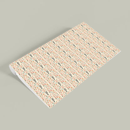 Personalized Seashell Coastal Holiday Name Wrapping Paper