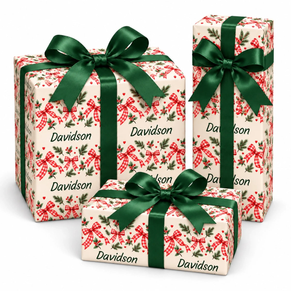 Gingham Bows Seamless 2