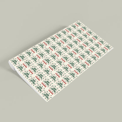 Personalized Merry Christmas Name Wrapping Paper
