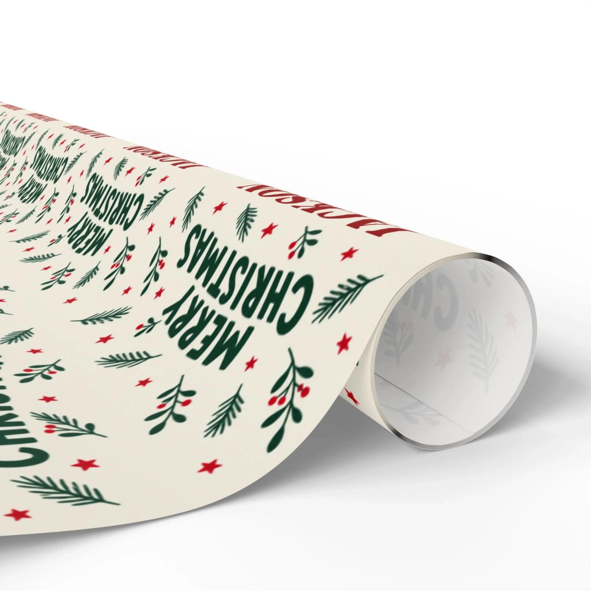 Merry Christmas Greenery Roll