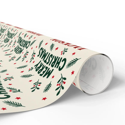 Merry Christmas Greenery Roll