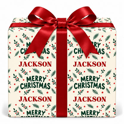 Merry Christmas Greenery Seamless
