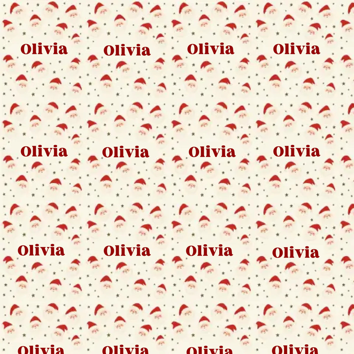 Personalized Jolly Santa Name Wrapping Paper