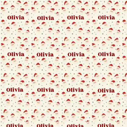 Personalized Jolly Santa Name Wrapping Paper
