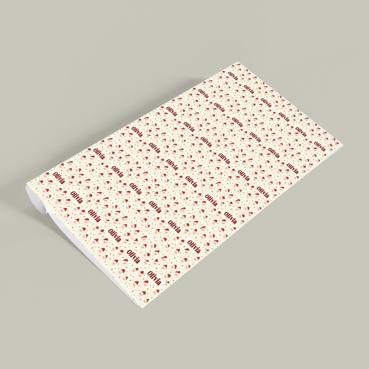 Personalized Jolly Santa Name Wrapping Paper