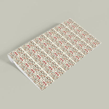 Personalized Christmas Village Name Wrapping Paper