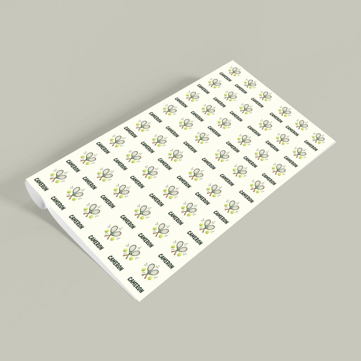 Personalized Tennis Name Wrapping Paper