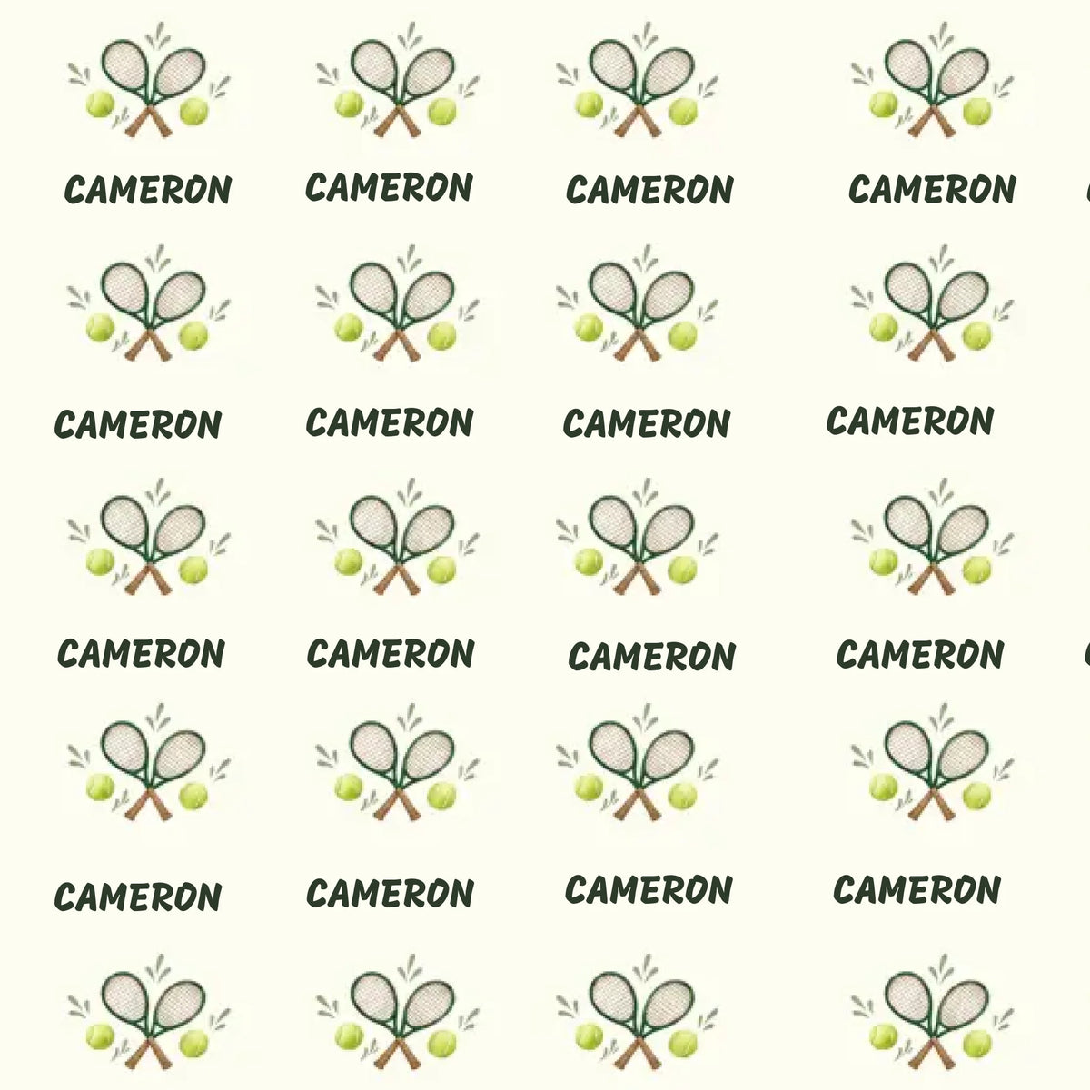 Personalized Tennis Name Wrapping Paper