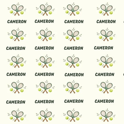 Personalized Tennis Name Wrapping Paper