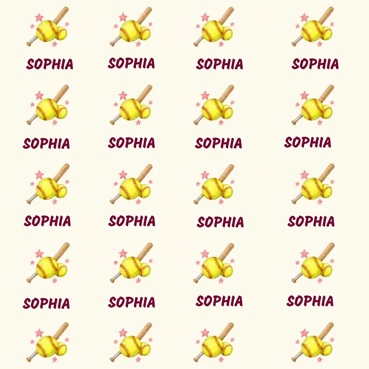 Personalized Softball Name Wrapping Paper