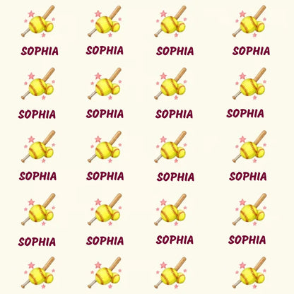 Personalized Softball Name Wrapping Paper