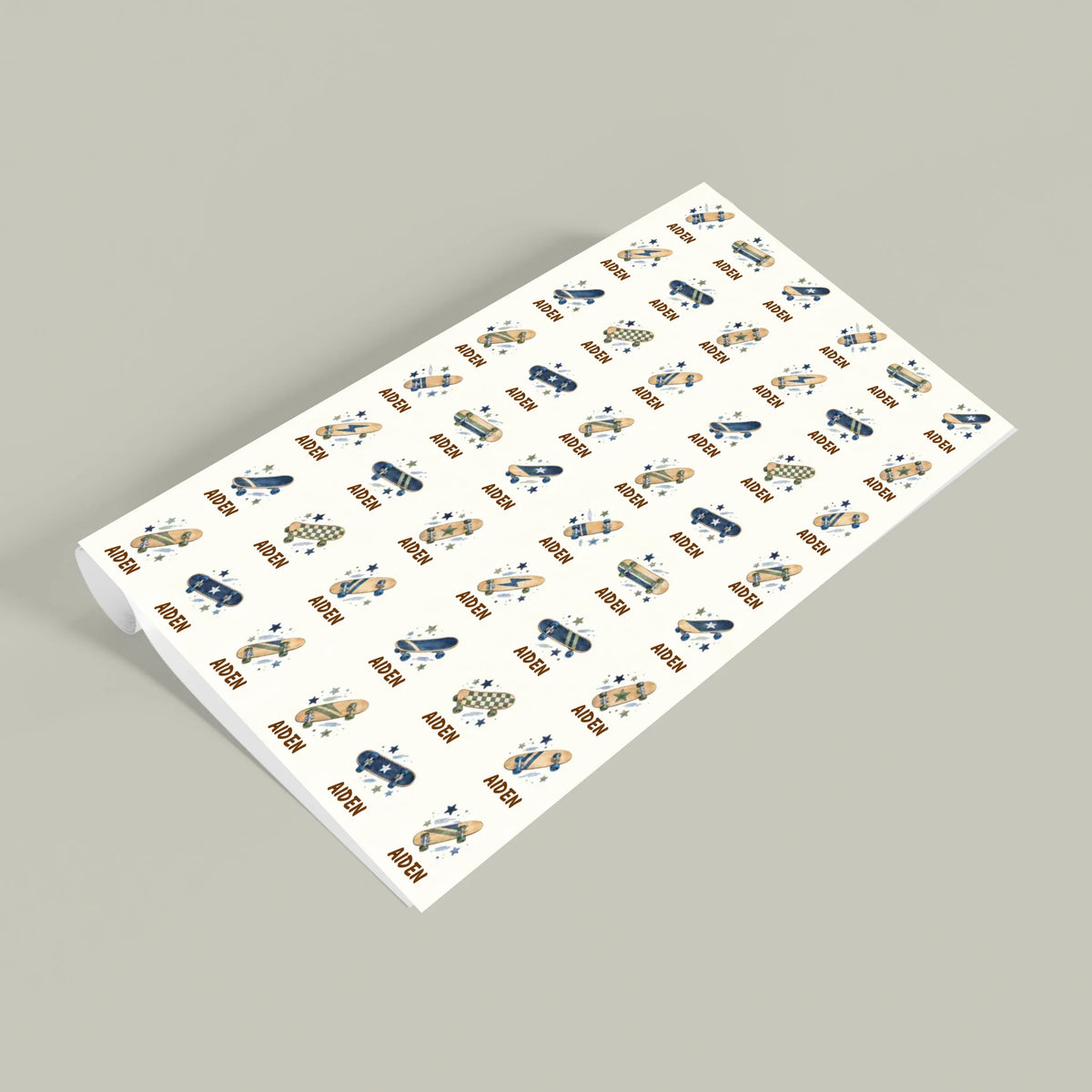 Personalized Skateboard Name Wrapping Paper