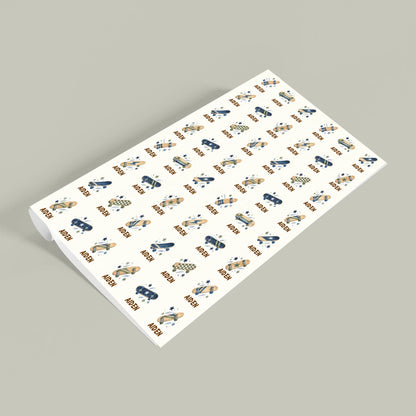 Personalized Skateboard Name Wrapping Paper