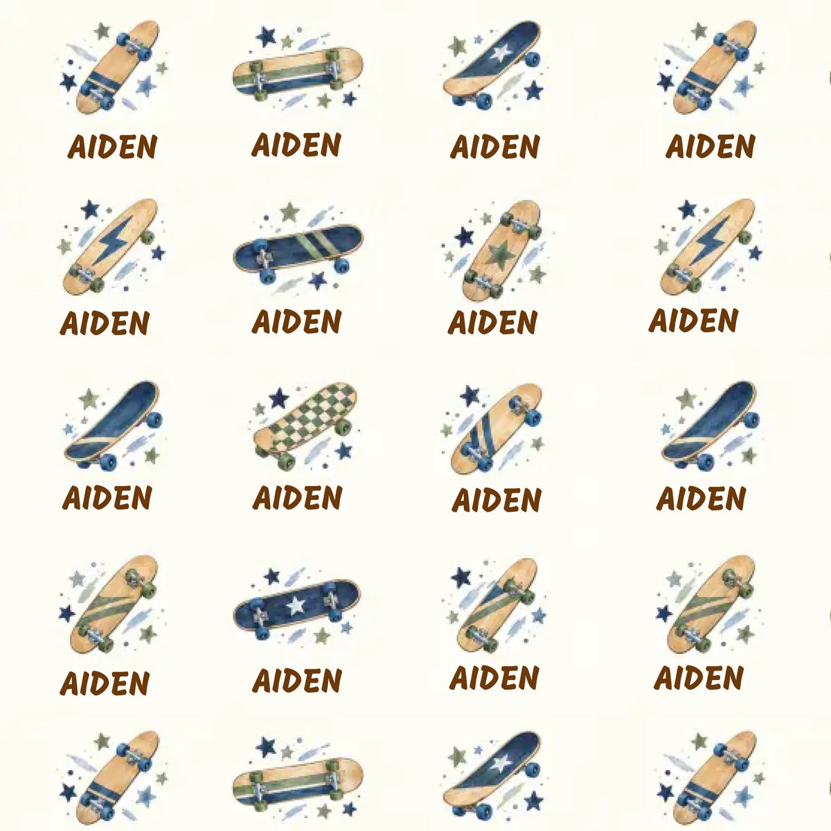 Personalized Skateboard Name Wrapping Paper