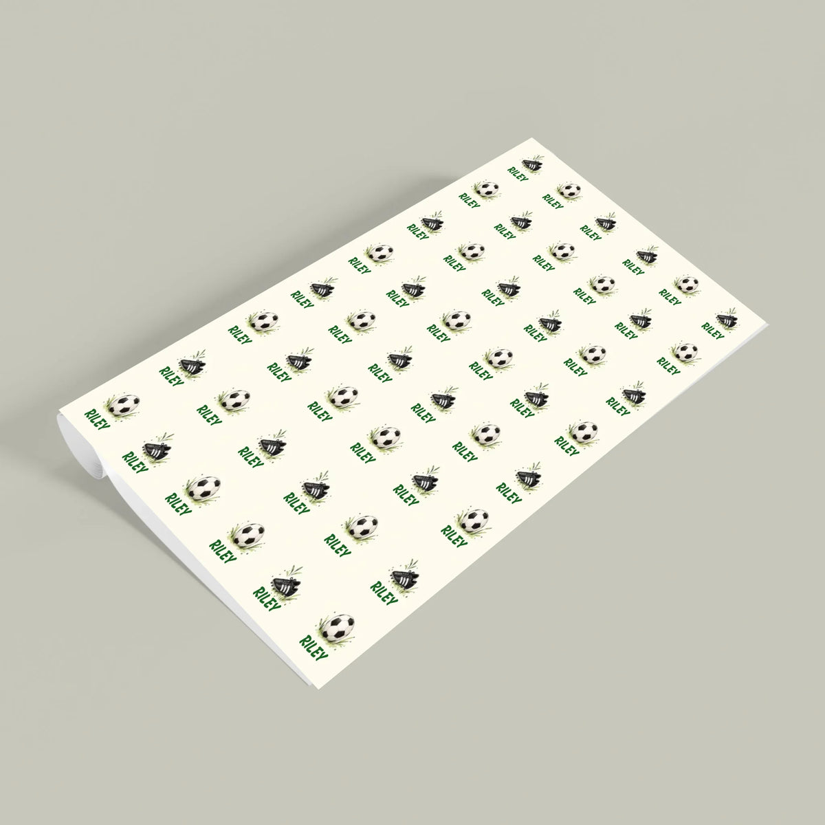 Personalized Soccer Name Wrapping Paper