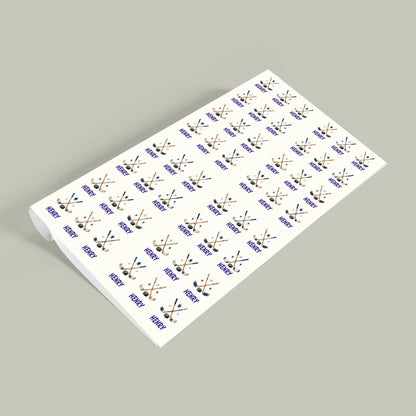Personalized Hockey Name Wrapping Paper