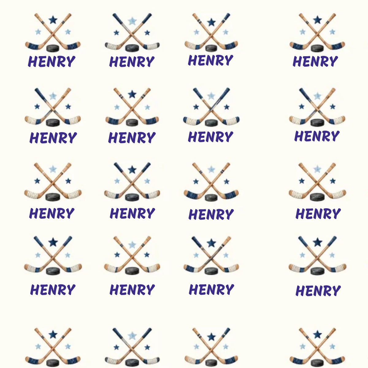 Personalized Hockey Name Wrapping Paper