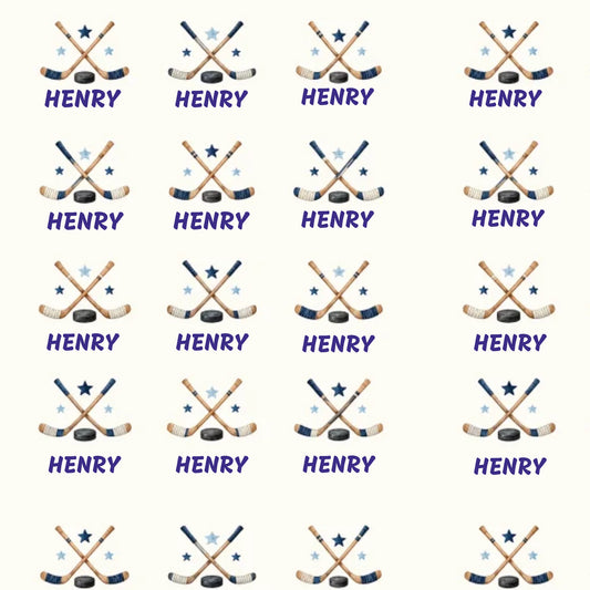 Personalized Hockey Name Wrapping Paper