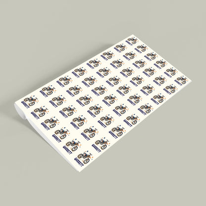 Personalized Dirt Bike Name Wrapping Paper