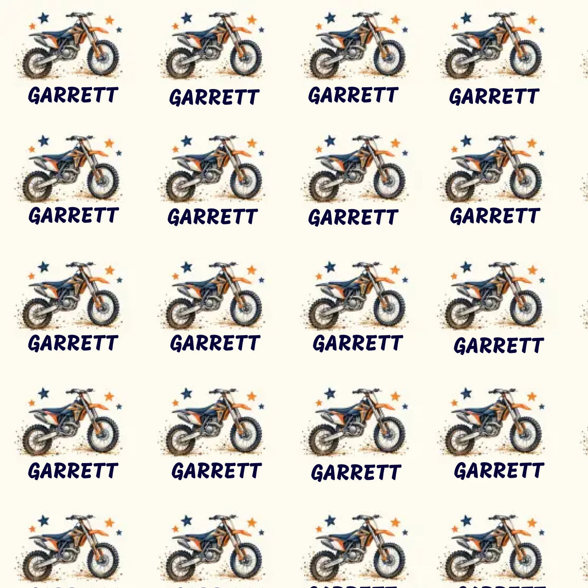 Personalized Dirt Bike Name Wrapping Paper
