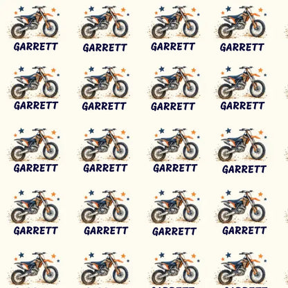 Personalized Dirt Bike Name Wrapping Paper