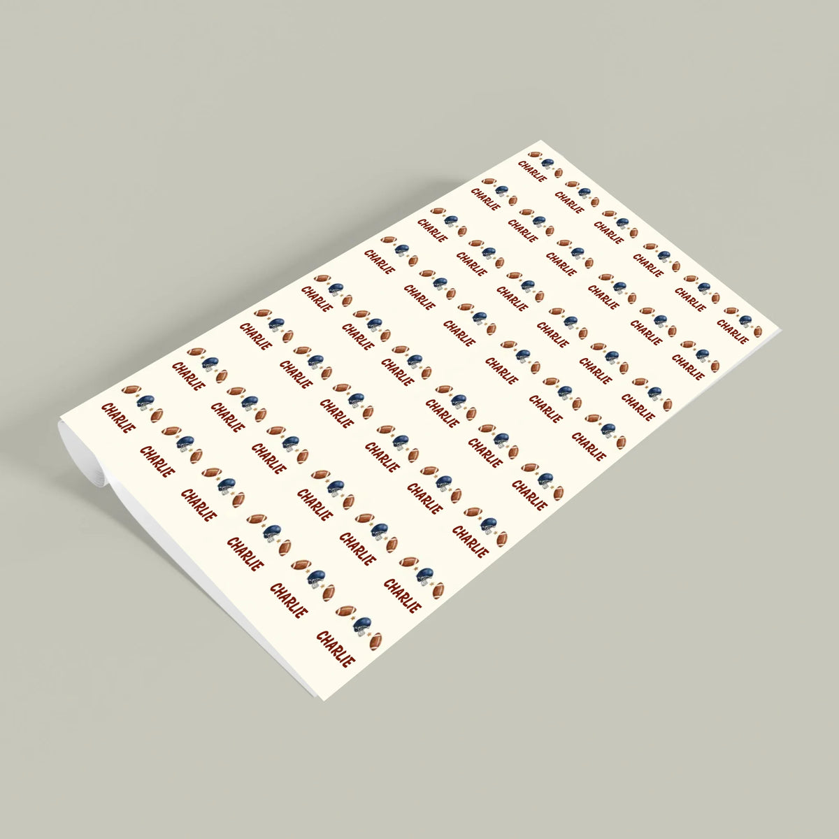 Personalized Football Name Wrapping Paper