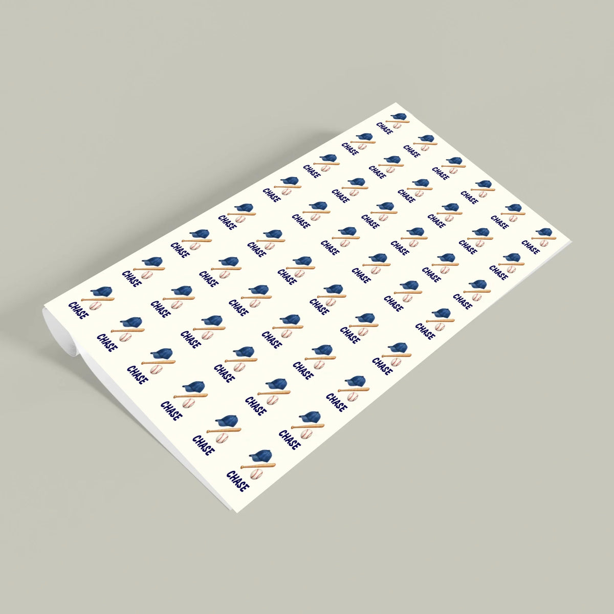 Personalized Baseball Name Wrapping Paper