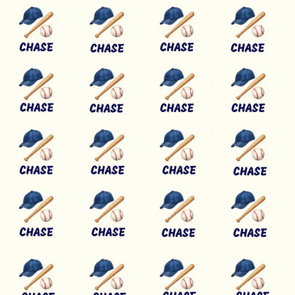 Personalized Baseball Name Wrapping Paper