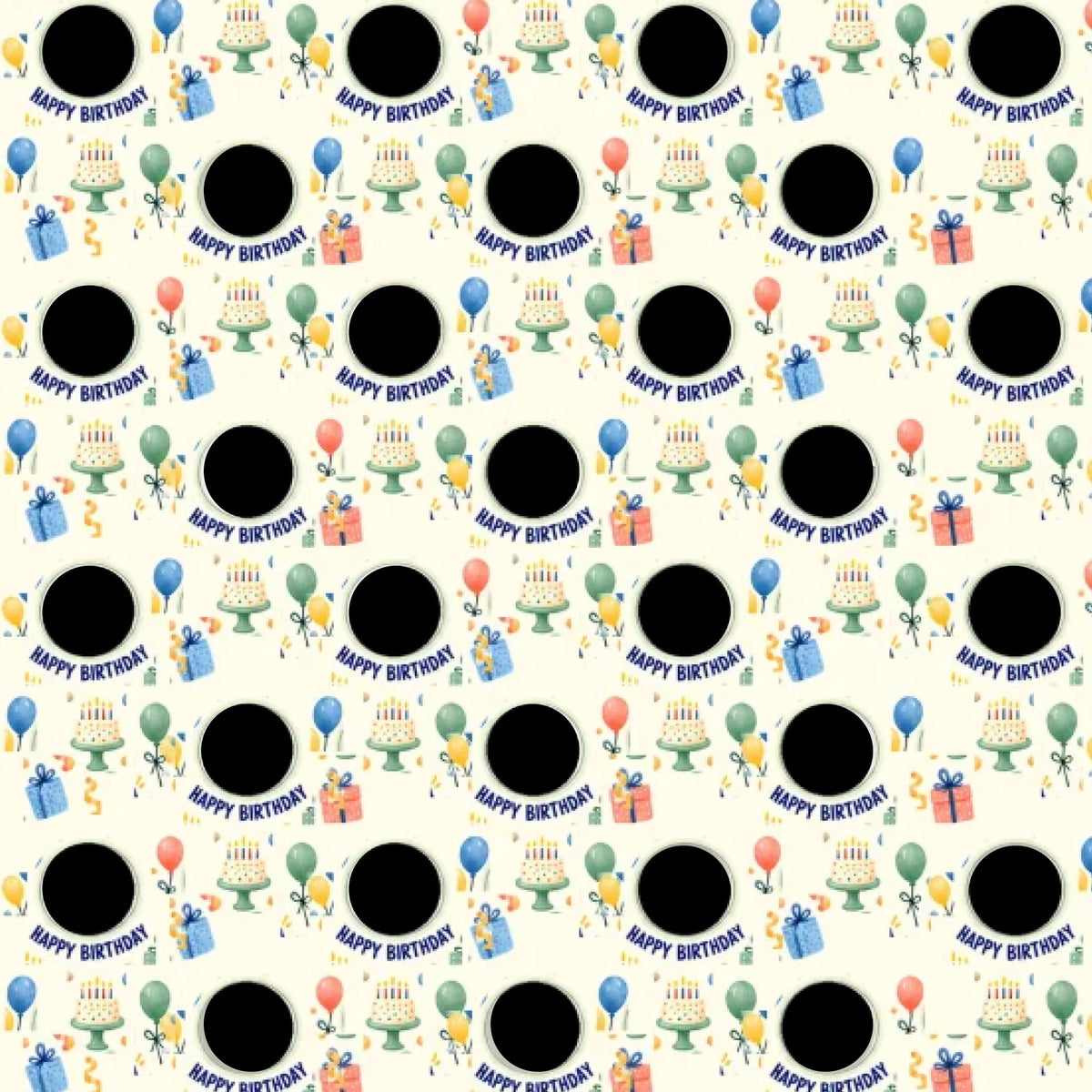 Personalized Birthday Confetti Photo Wrapping Paper
