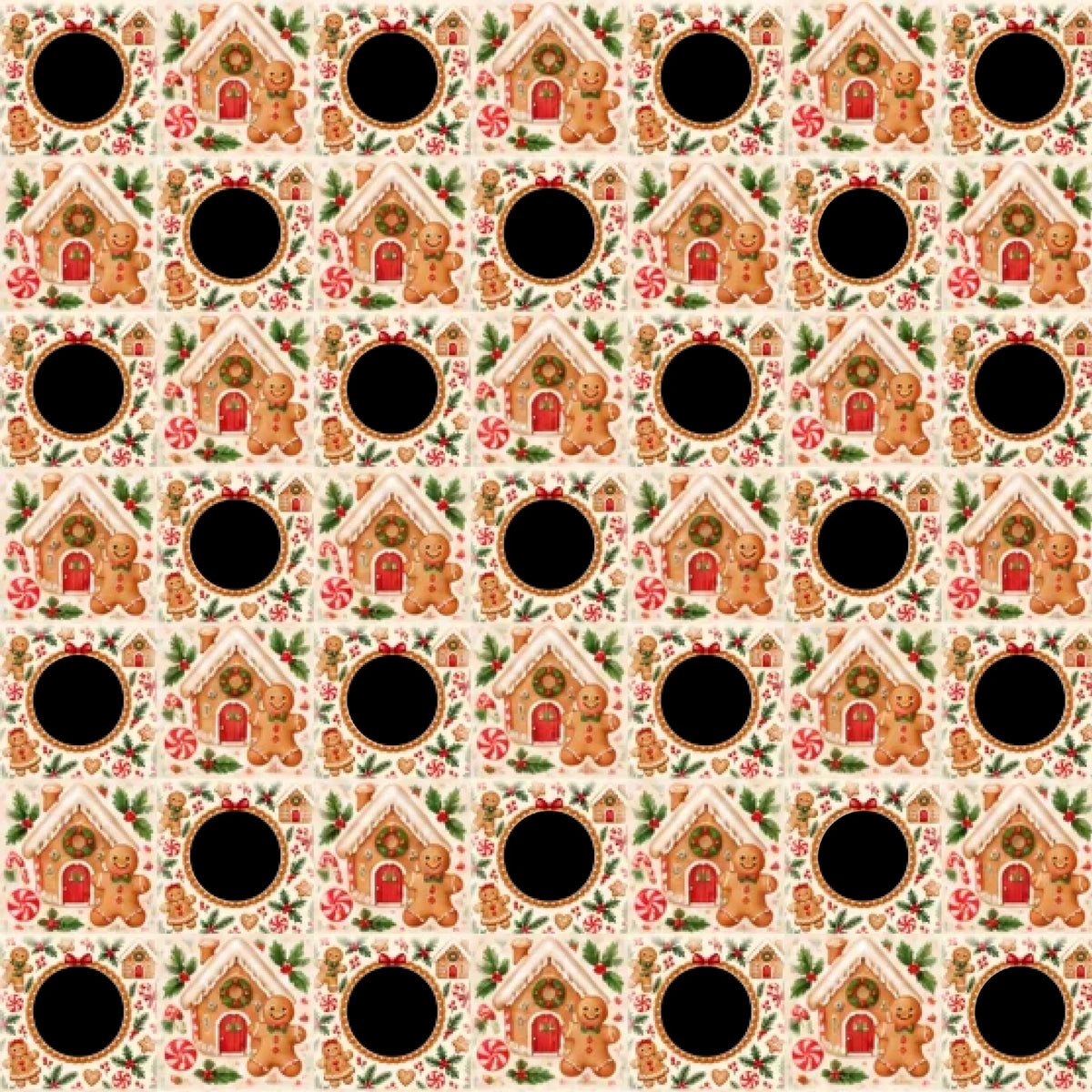 Personalized Holiday Gingerbread Photo Wrapping Paper