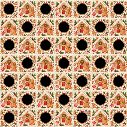 Personalized Holiday Gingerbread Photo Wrapping Paper